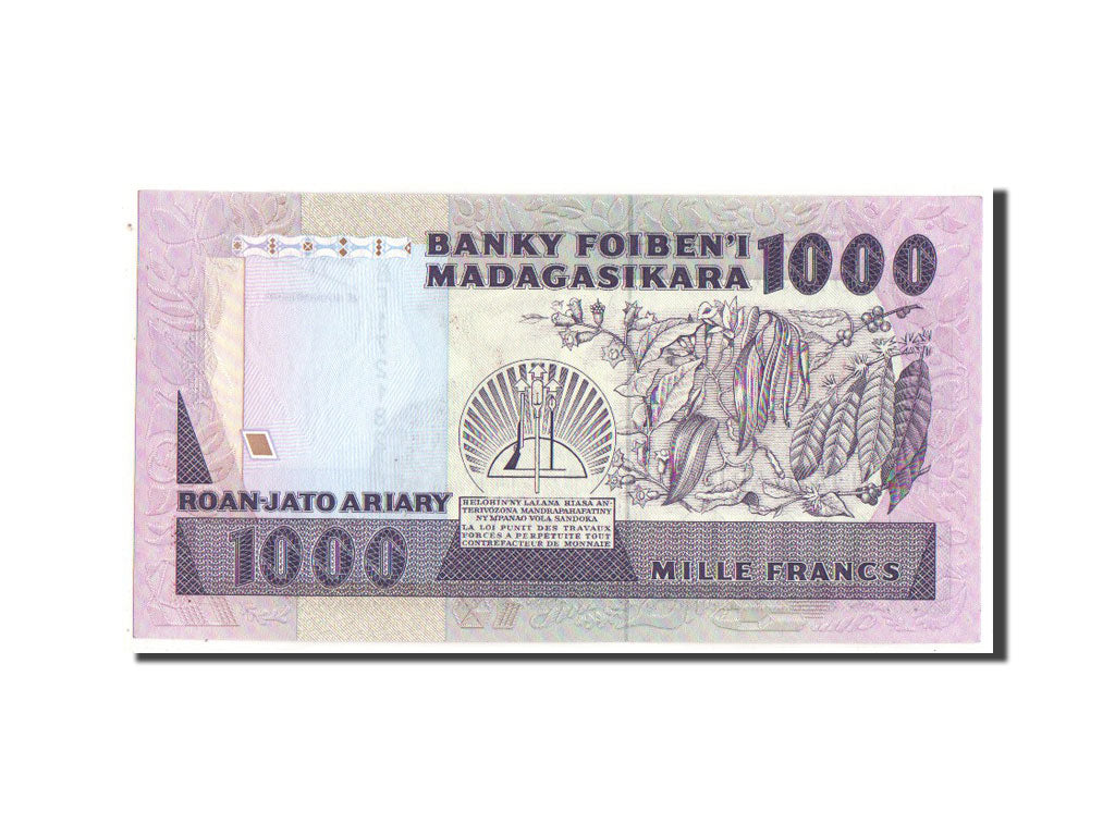 Madagascar, 1000 Francs = 200 Ariary, KM #72b, UNC(63), BF1721821
