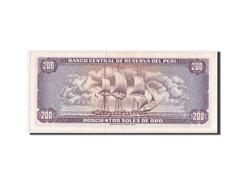 Peru, 200 Soles de Oro, 1974, KM #103b, AU(55-58), Q31691582