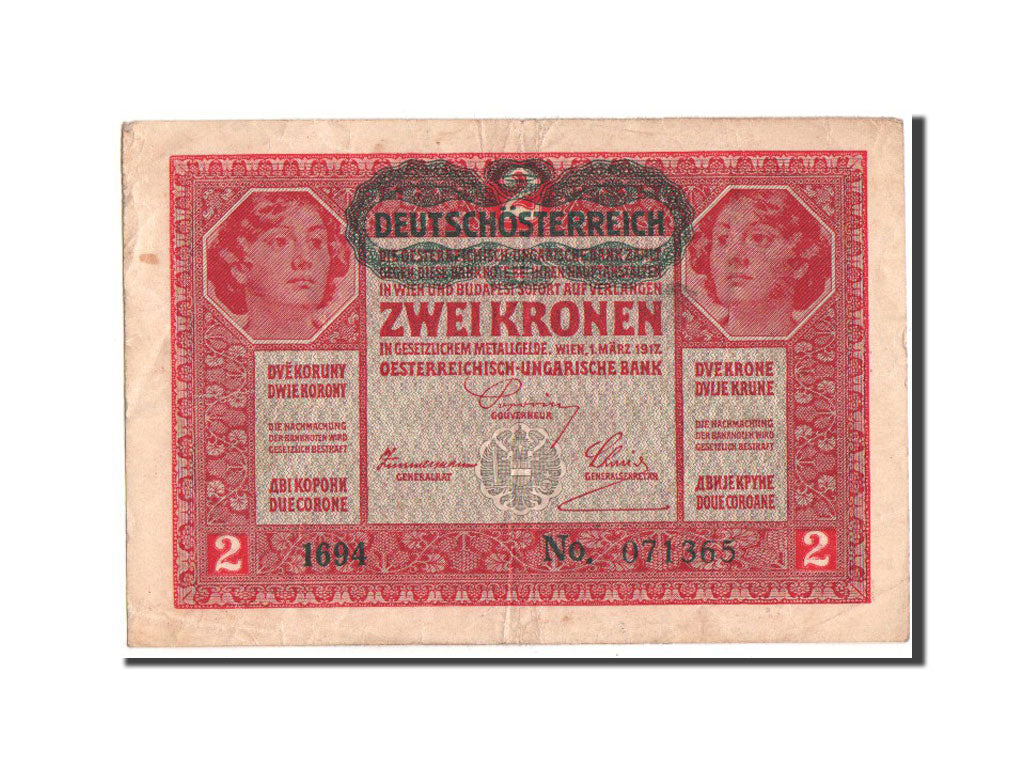 Banknote, Austria, 2 Kronen, 1917, EF(40-45)