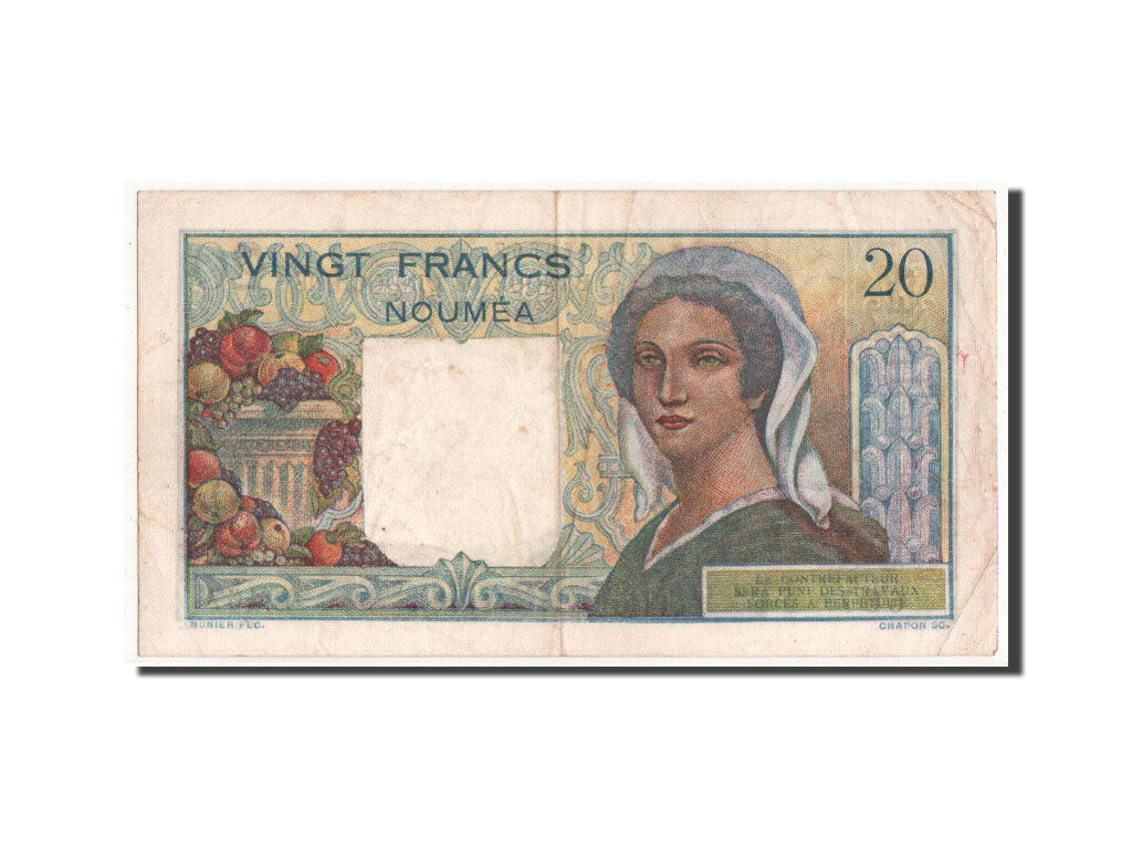 New Caledonia, 20 Francs, KM #50c, EF(40-45), 667L167