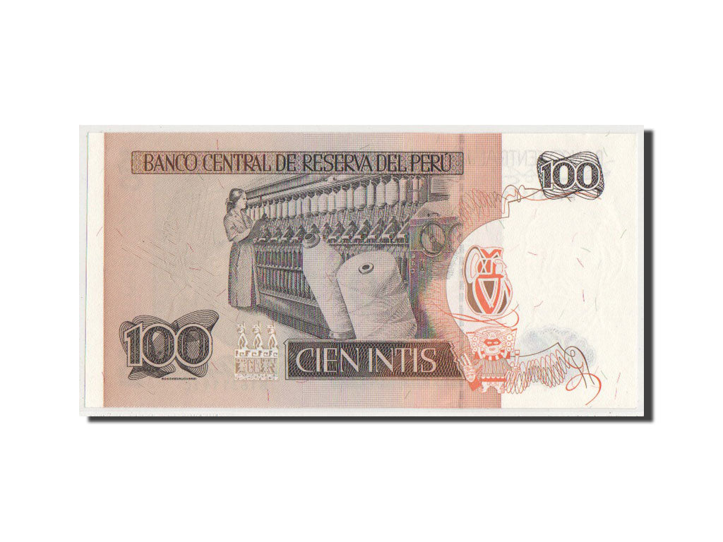Banknote, Peru, 100 Intis, 1987, UNC(64)