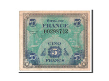 France, 5 Francs type Drapeau juin 1944, Fayette VF17.1, Pick 115a