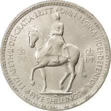 GREAT BRITAIN, Crown, 1953, KM #894, AU(55-58), Copper-Nickel, 38.61, 28.18