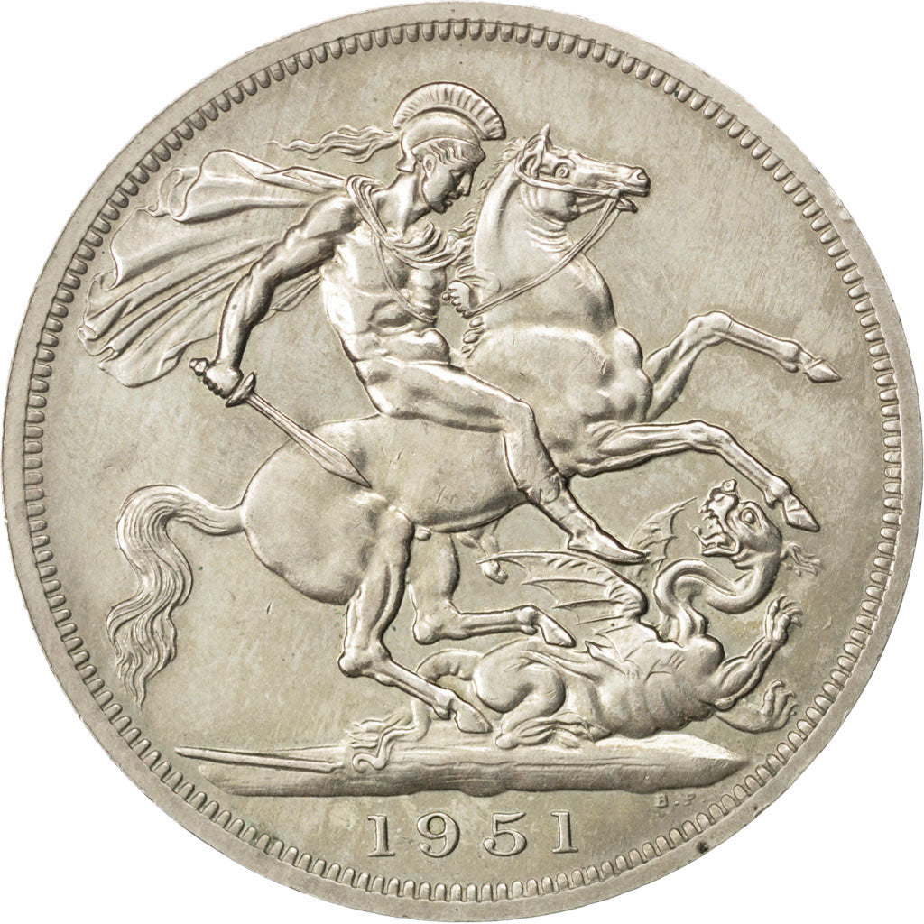 Grande-Bretagne, Georges VI, 1 Crown, 1951, KM 880