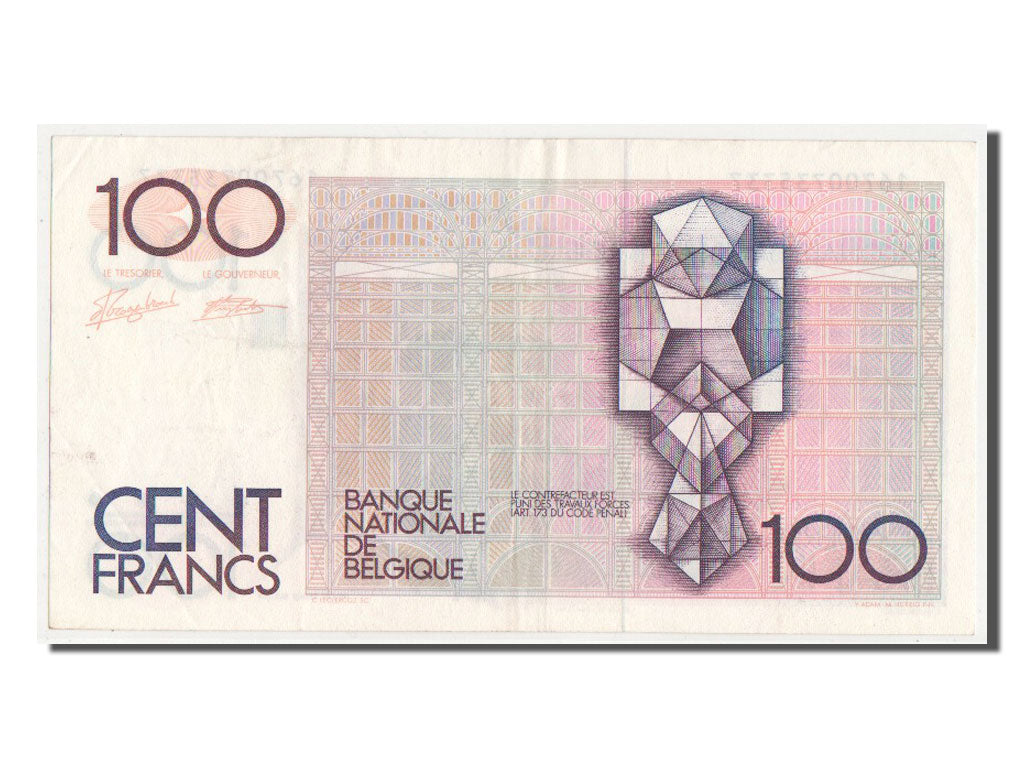 Billete, 100 Francs, Bélgica, EBC
