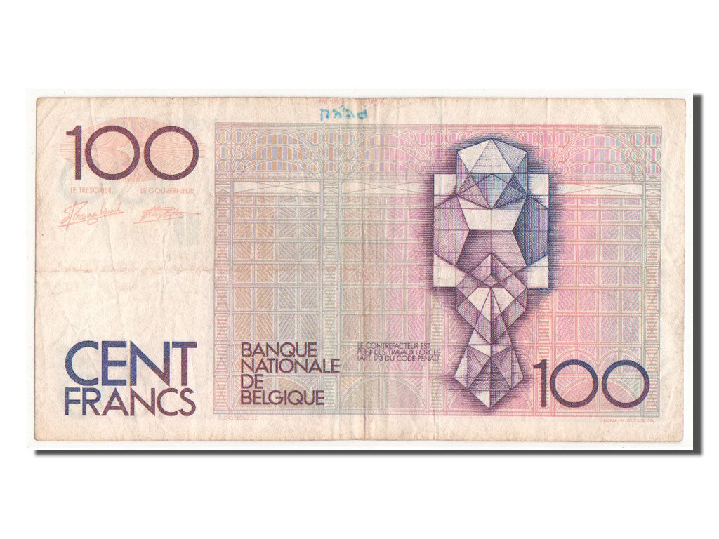 Biljet, België, 100 Francs, TB