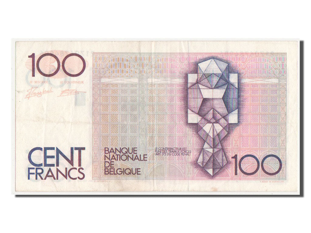 Biljet, België, 100 Francs, TTB+