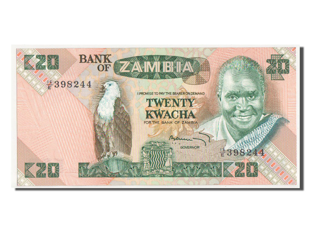 Zambia, 20 Kwacha, KM #27c, UNC(65-70), 16/E398244