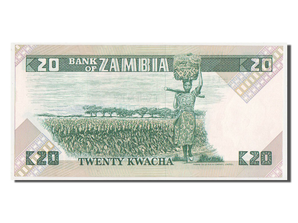 Zambia, 20 Kwacha, KM #27c, UNC(65-70), 16/E398244