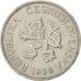 CZECHOSLOVAKIA, 5 Korun, 1938, KM #11a, AU(55-58), Nickel, 27, 8.04