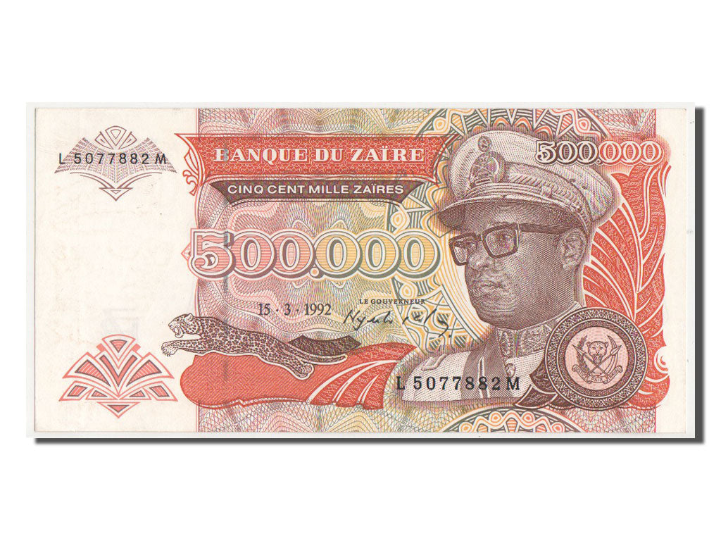 Banknote, Zaire, 500,000 Zaïres, 1992, UNC(64)