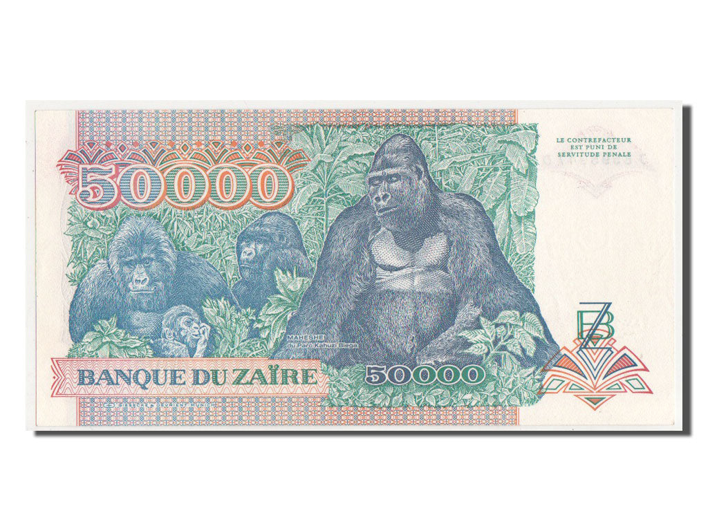 Banknote, Zaire, 50,000 Zaïres, 1991, UNC(64)