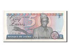 Zaïre, 5 Zaïres, 1982, KM #26a, UNC(64), BA2700783D
