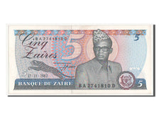 Billete, 5 Zaïres, 1982, Zaire, SC+