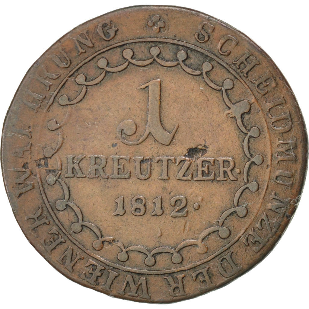 AUSTRIA, Kreuzer, 1812, Schmollnitz, KM #2112, VF(20-25), Copper, 25, 4.47