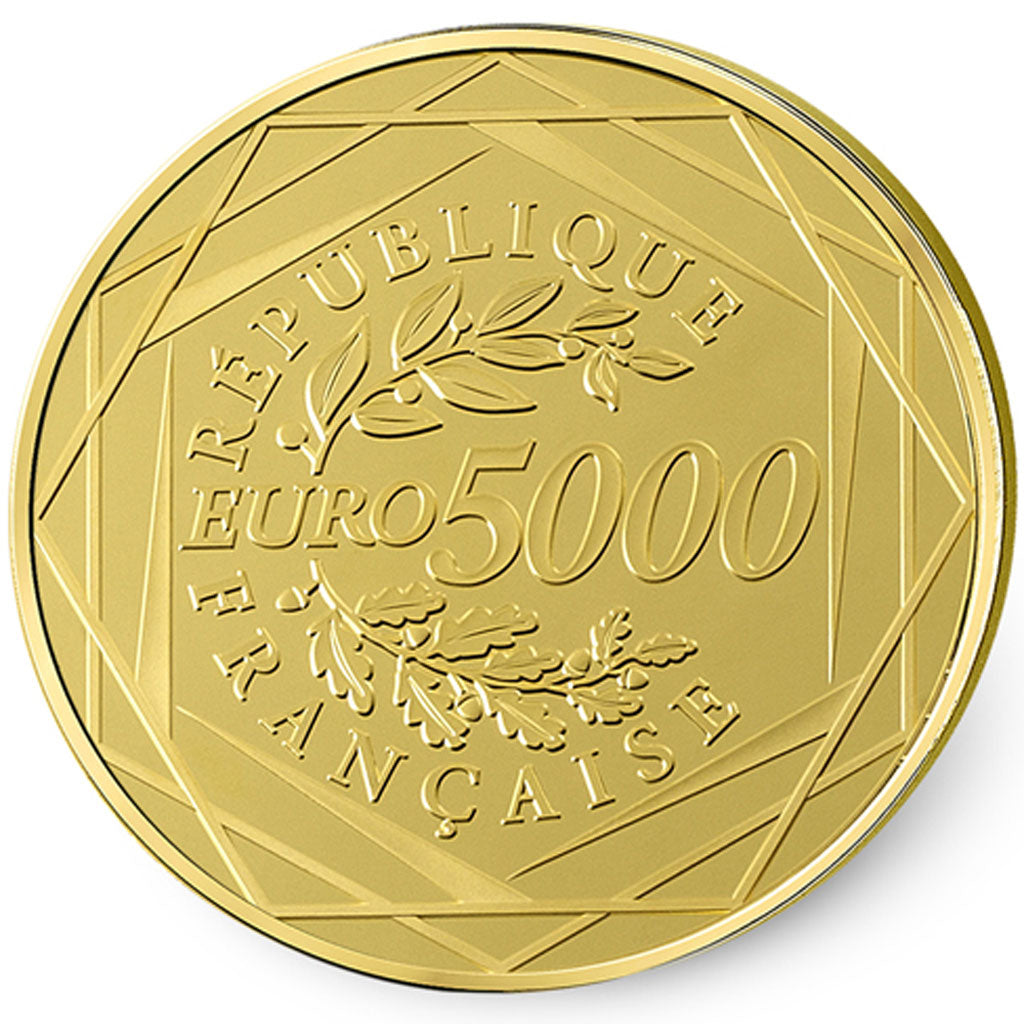 Vème République, 5000 Euros Or Coq 2014, Belle Épreuve
