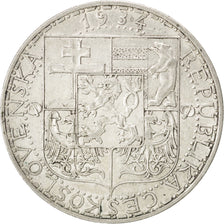 Cecoslovacchia, 20 Korun, 1934, BB, Argento, KM:17