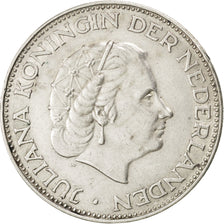 NETHERLANDS, 2-1/2 Gulden, 1961, KM #185, AU(55-58), Silver, 33, 14.98
