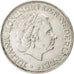 NETHERLANDS, 2-1/2 Gulden, 1961, KM #185, AU(55-58), Silver, 33, 14.98