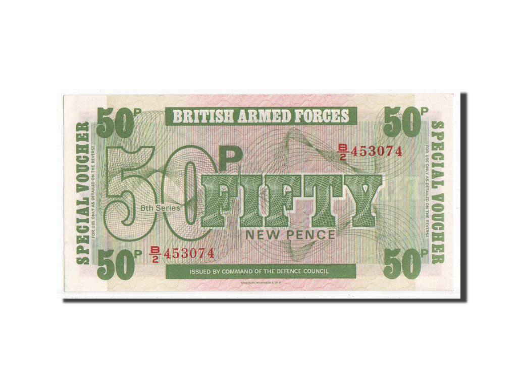 Biljet, Groot Bretagne, 50 New Pence, SPL+