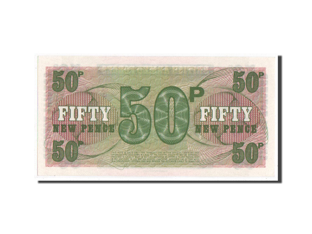 Biljet, Groot Bretagne, 50 New Pence, SPL+