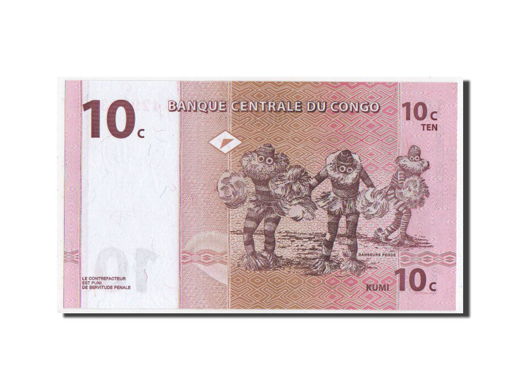 Banknote, Congo Democratic Republic, 10 Centimes, 1997, UNC(64)