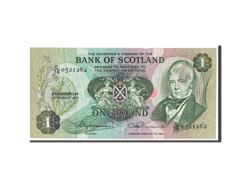 Scotland, 1 Pound, 1977, KM #111c, EF(40-45), C/760521262