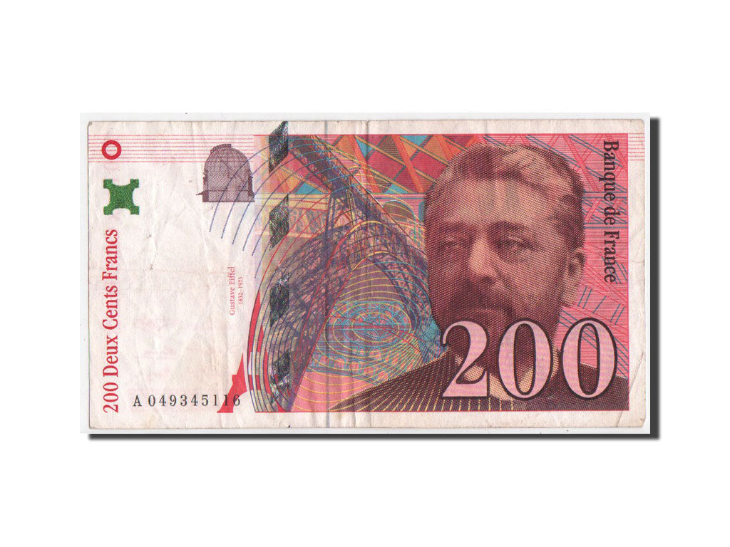Francia, 200 Francs, 200 F 1995-1999 ''Eiffel'', 1996, KM:159b, MB+, Fayette:...