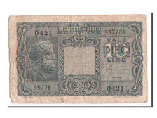 Italy, 10 Lire, 1944, KM #32b, VG(8-10), O421957781