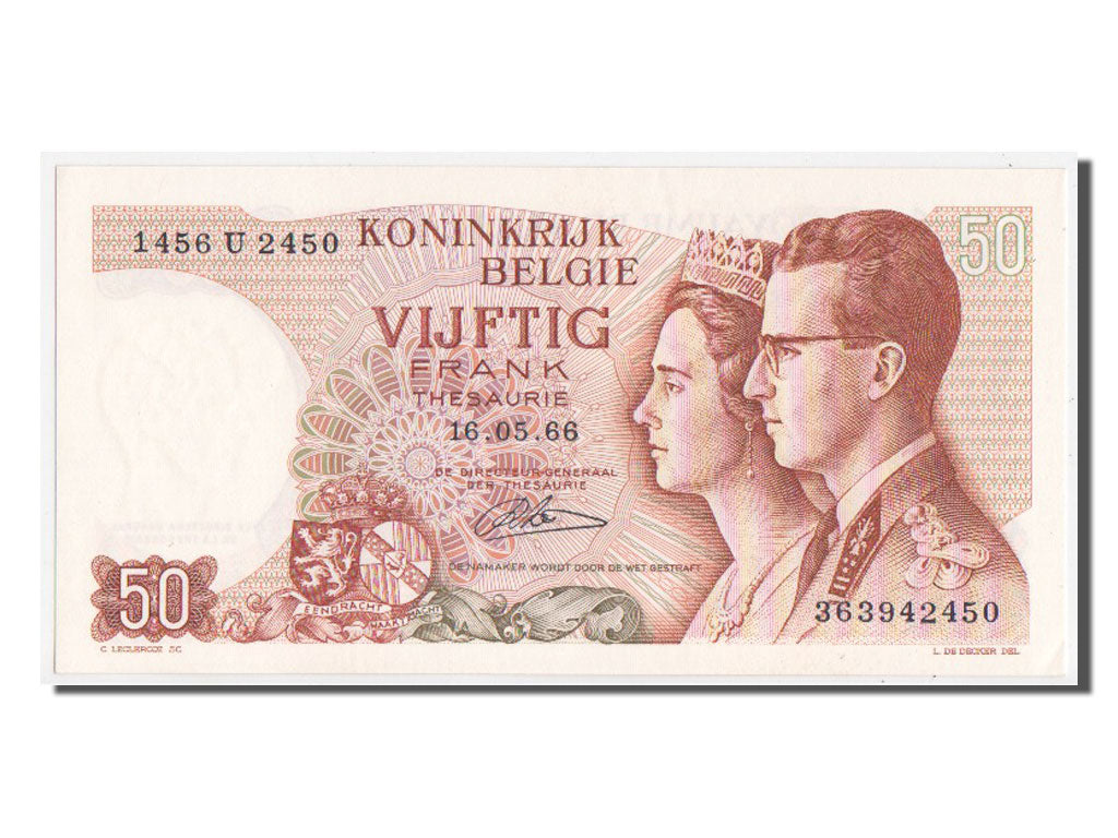 Billete, 50 Francs, 1966, Bélgica, SC