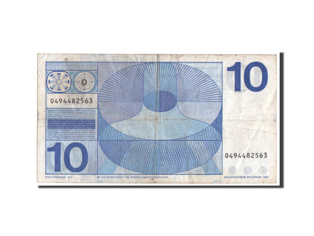 Geldschein, Niederlande, 10 Gulden, 1968, S