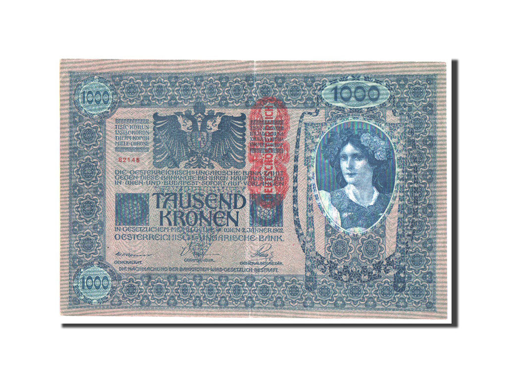 Billet, Autriche, 1000 Kronen, SUP