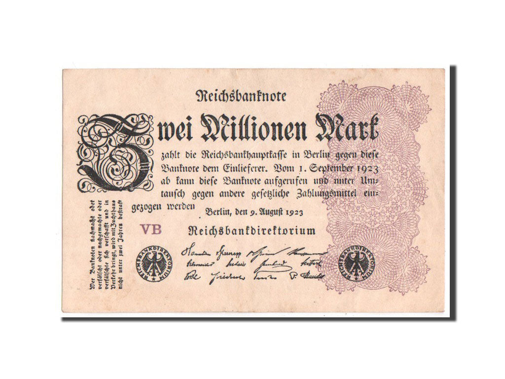 Banknote, Germany, 2 Millionen Mark, 1923, AU(55-58)