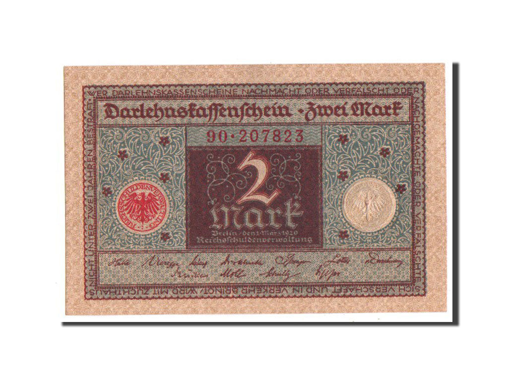 Banknote, Germany, 2 Mark, 1920, UNC(63)
