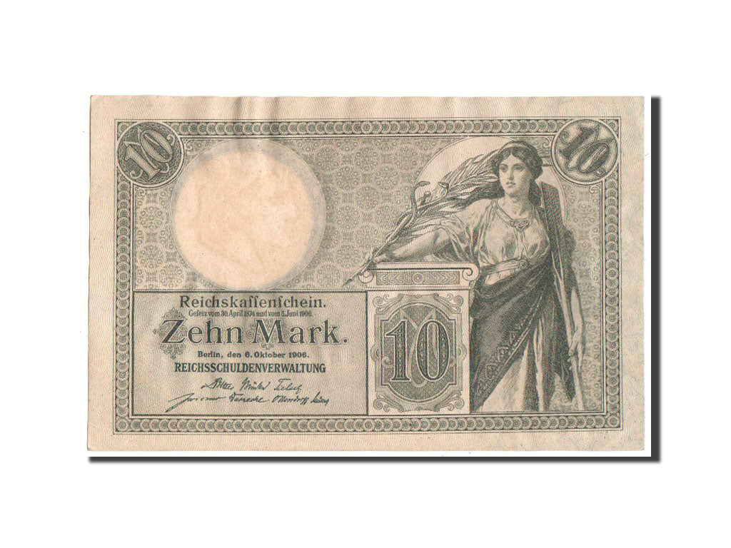Germany, 10 Mark, 1906, KM #9b, AU(55-58), W.Nr2003631