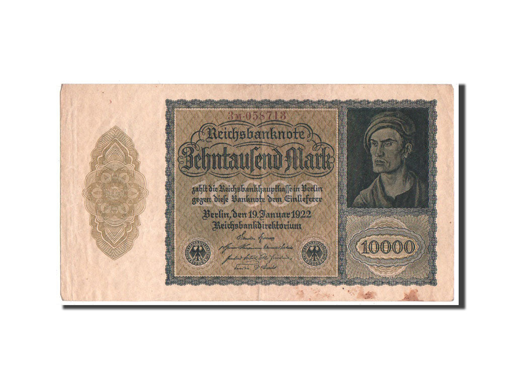 Banknote, Germany, 10,000 Mark, 1922, VF(20-25)
