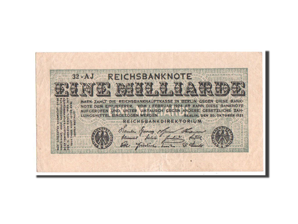Germany, 1 Milliarde Mark, 1923, KM #122, EF(40-45), 32AJ
