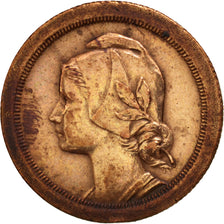 PORTUGAL, 20 Centavos, 1925, KM #574, AU(50-53), Bronze, 24, 4.98