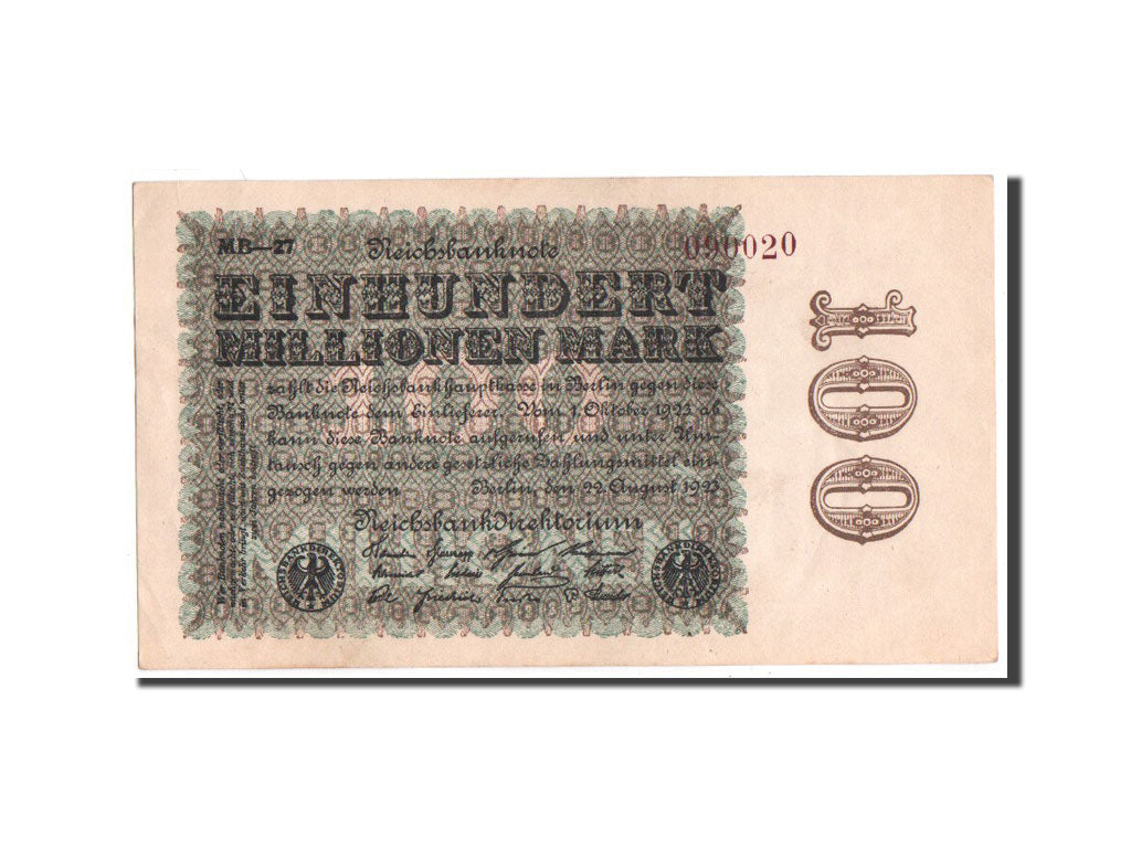 Banknote, Germany, 100 Millionen Mark, 1923, EF(40-45)
