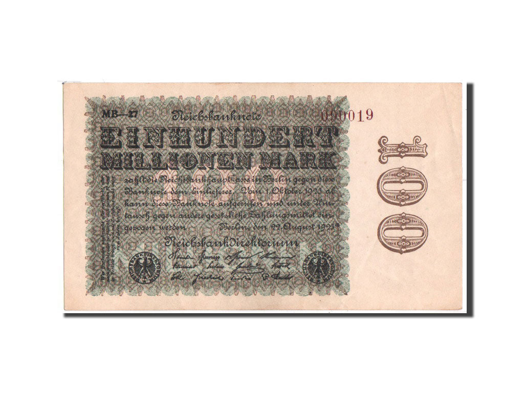Banknote, Germany, 100 Millionen Mark, 1923, EF(40-45)
