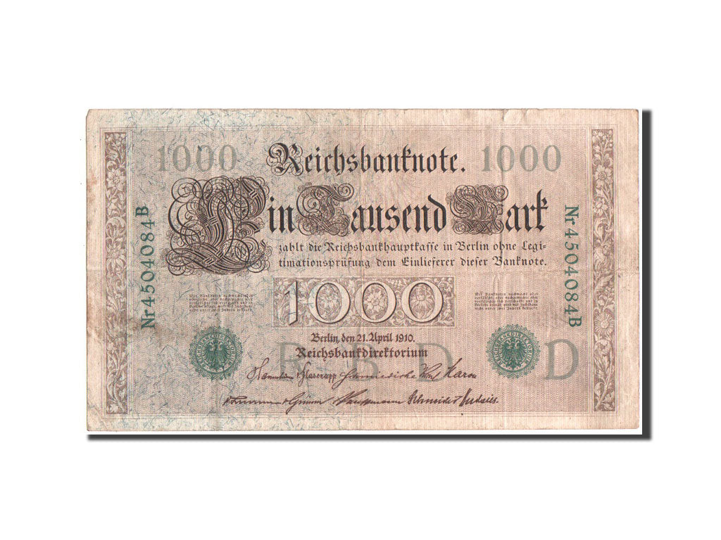 Germany, 1000 Mark, 1910, EF(40-45)