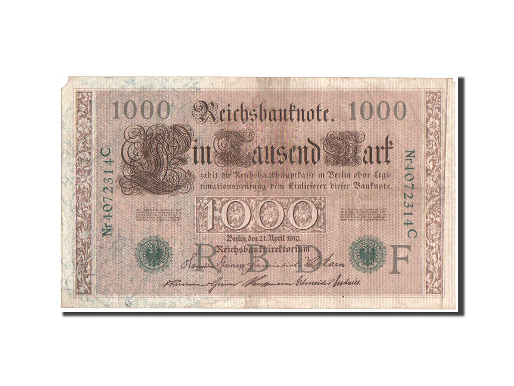 Germany, 1000 Mark, 1910, KM #45b, VF(20-25), 4072314C