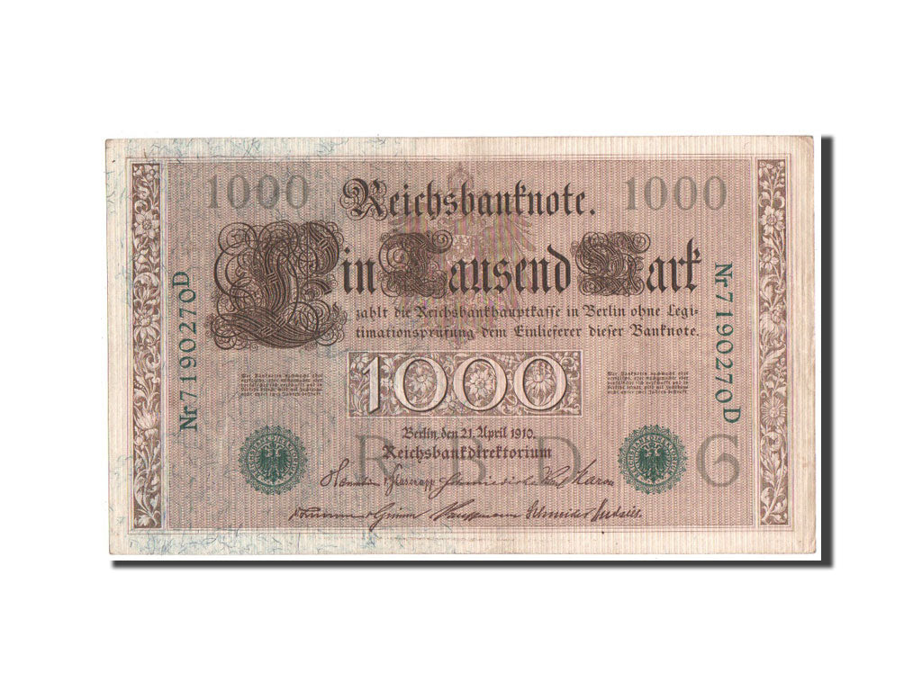Germany, 1000 Mark, 1910, KM #45b, AU(50-53), 7190270D