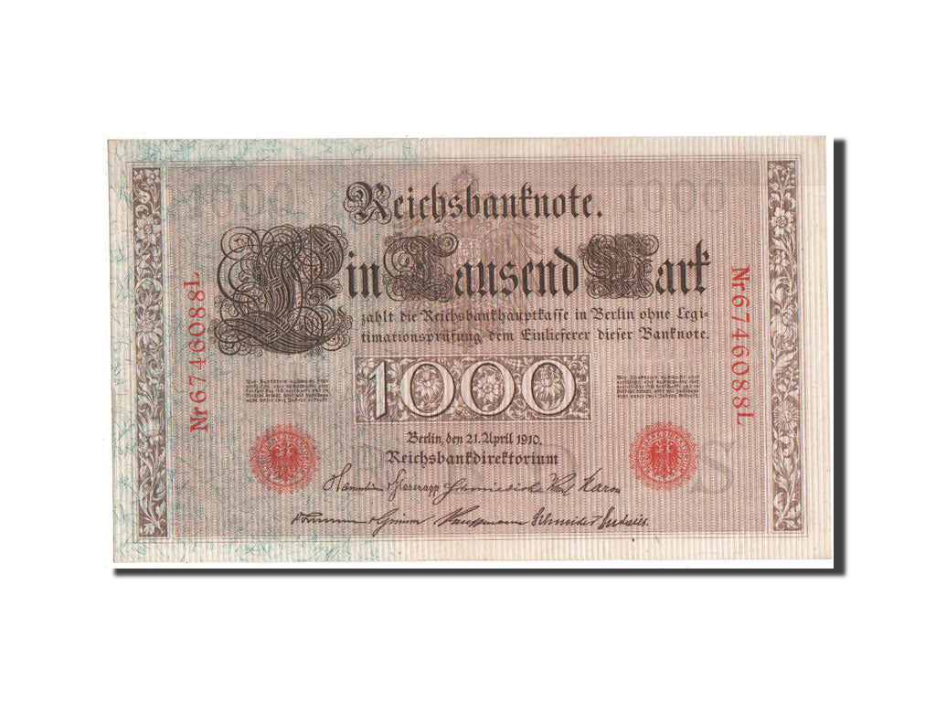 Banknote, Germany, 1000 Mark, 1910, AU(55-58)