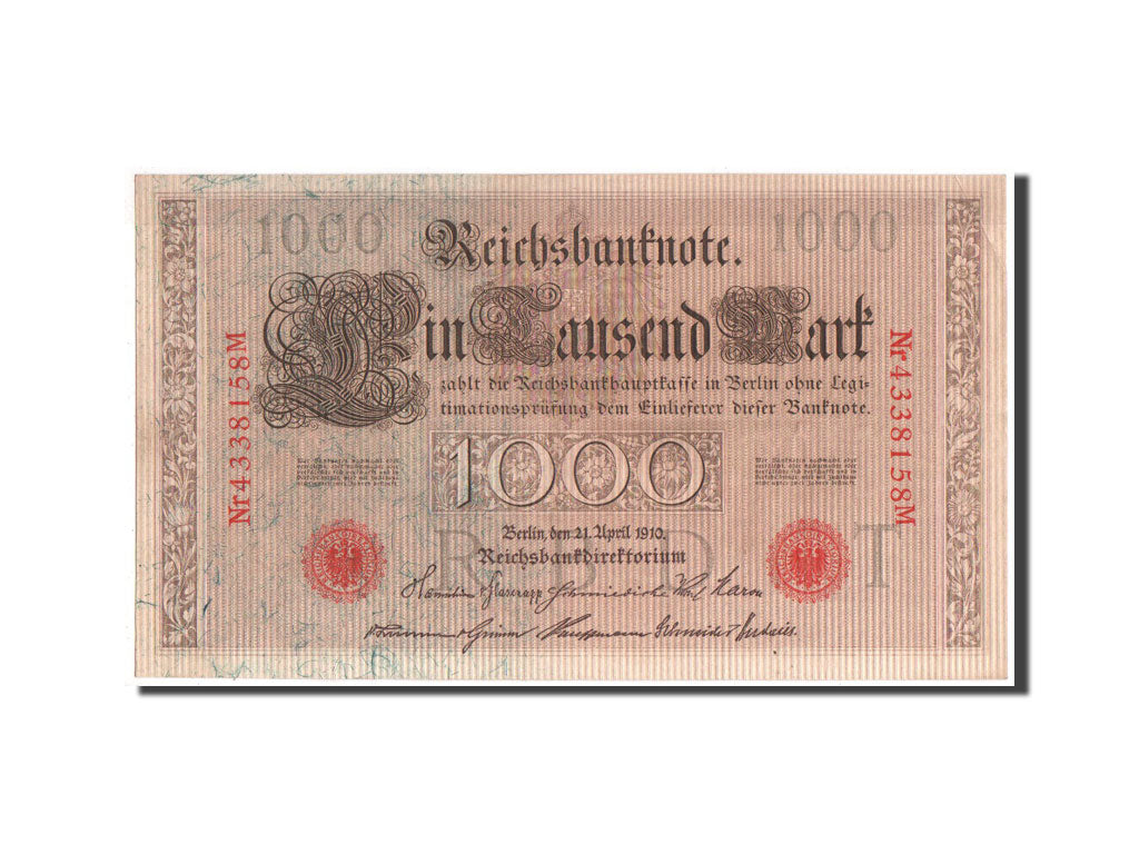 Banknote, Germany, 1000 Mark, 1910, AU(55-58)