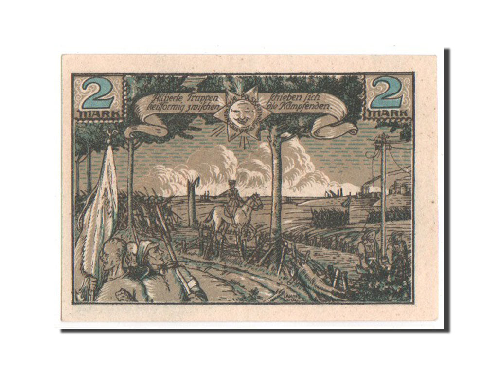Germany, Polnisch Oberschlesien, 2 Mark, 1921, UNC(63), 216983, Mehl #104.5b