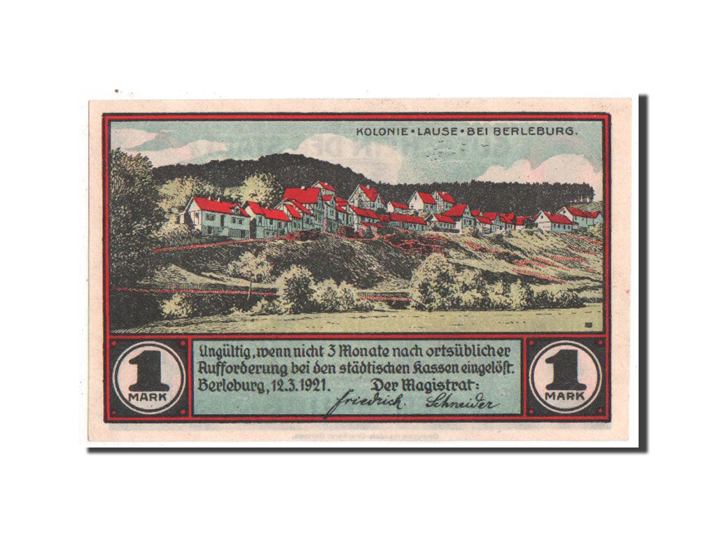 Billet, Allemagne, Berleburg Stadt, 1 Mark, 1921, NEUF, Mehl:80.1