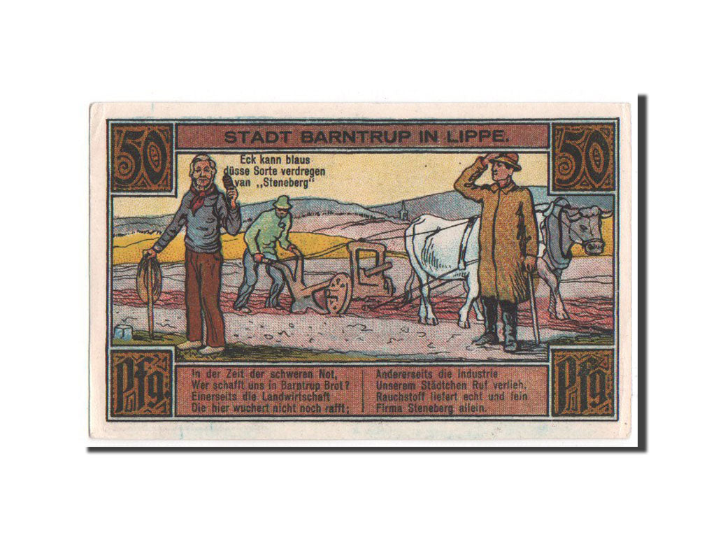 Banknote, Germany, Barntrup Stadt, 50 Pfennig, 1921, UNC(63), Mehl:66.1
