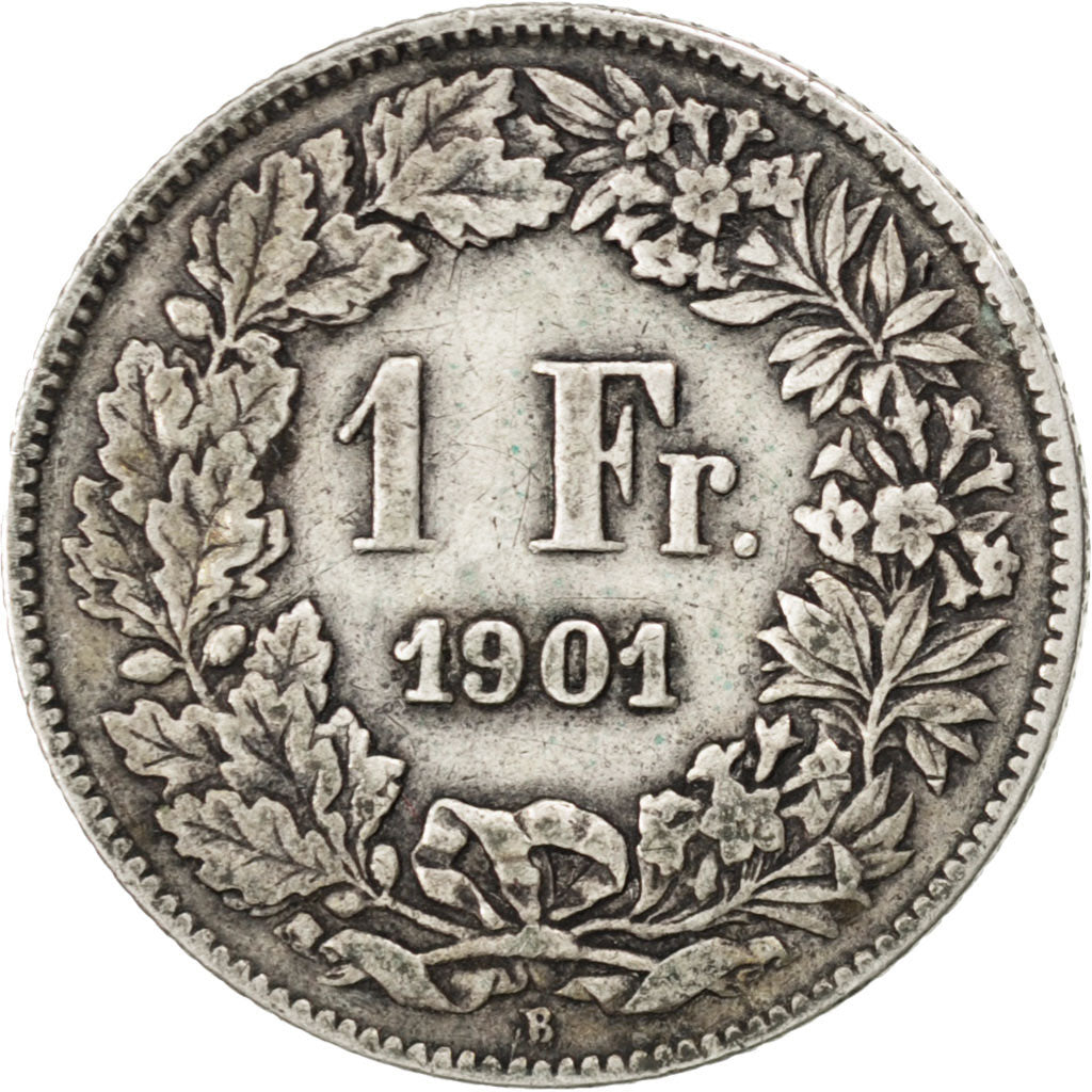 Svizzera, Franc, 1901, Bern, BB, Argento, KM:24