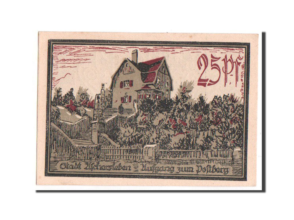 Banknote, Germany, Aschersleben, 25 Pfennig, 1921, UNC(64), Mehl:50.3